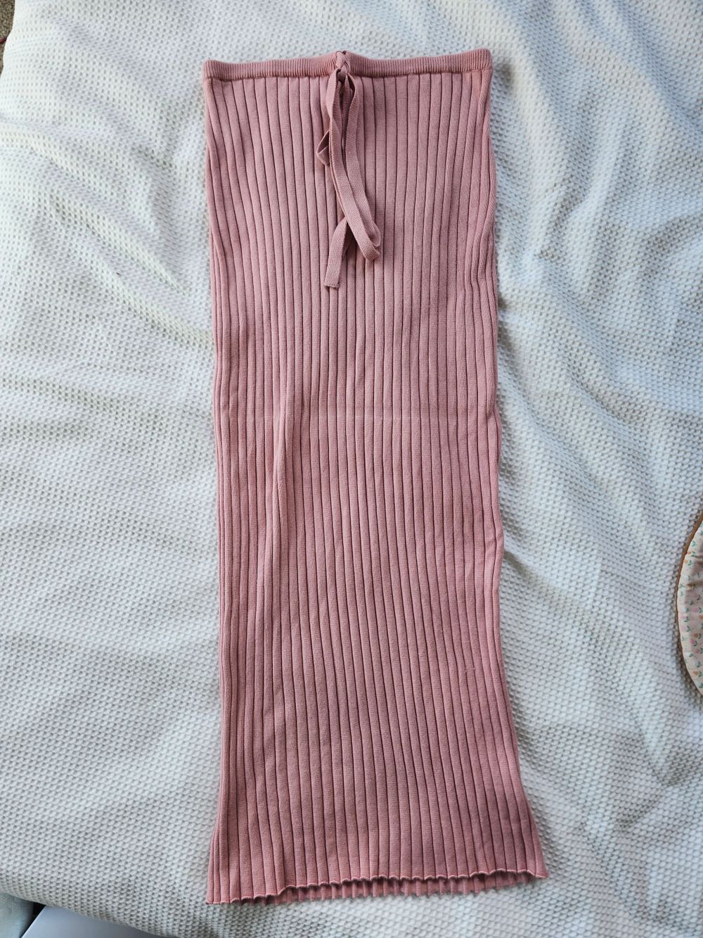 MINKPINK Pink Ribbed Skirt - low rise