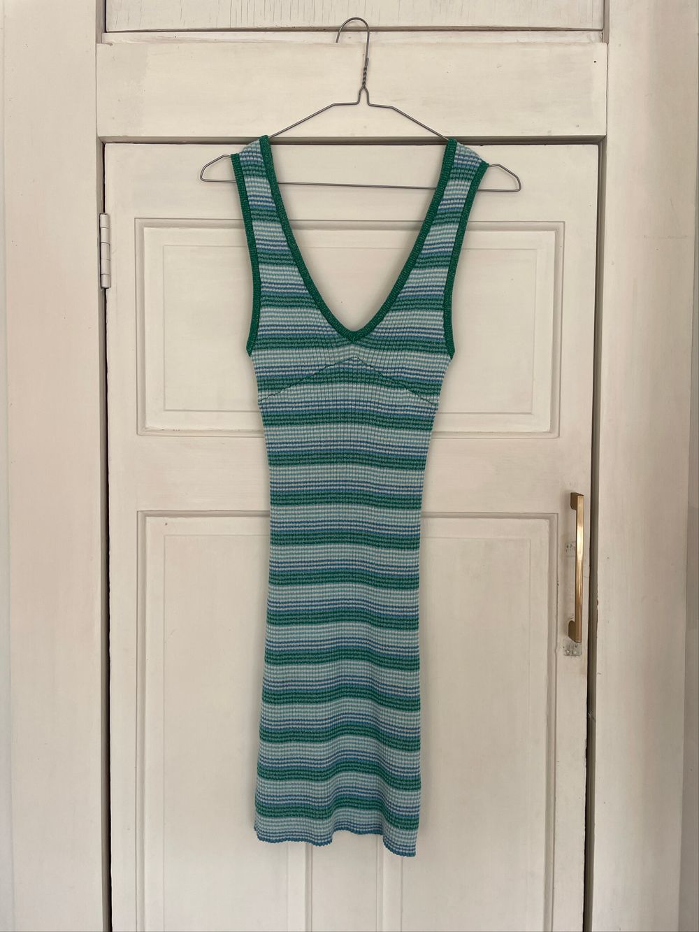 Glassons green/blue/white mini dress