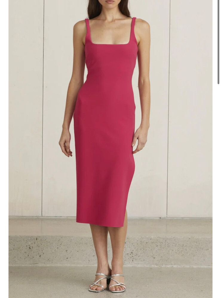 Bec & Bridge - Bec And Bridge Valentine Midi In Hot Pink on Designer Wardrobe Bec & Bridge - Bec And Bridge Valentine Midi In Hot Pink on Designer Wardrobe