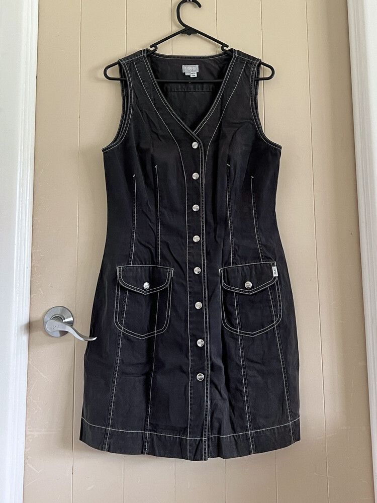 Esprit black panelled mini dress