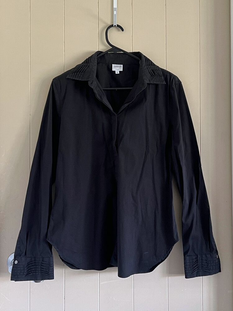 Armani Collezioni black button-up