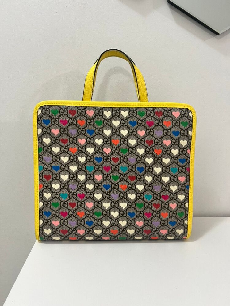 Gucci Multicolor Heart Tote Bag