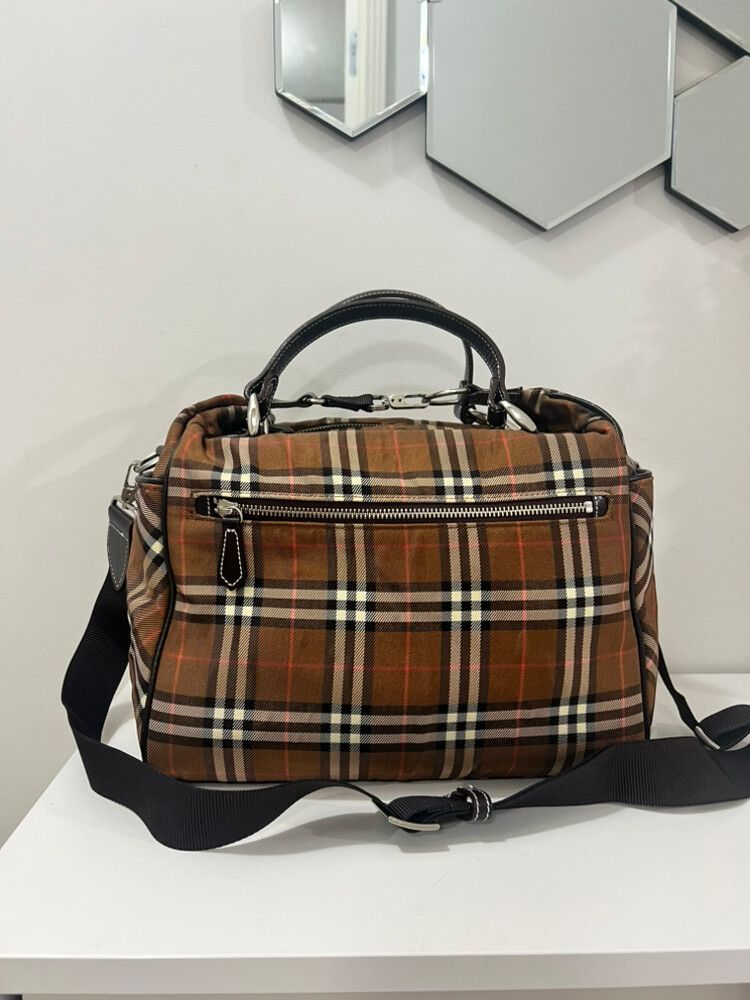 Burberry Baby bag in brown novacheck fabric.