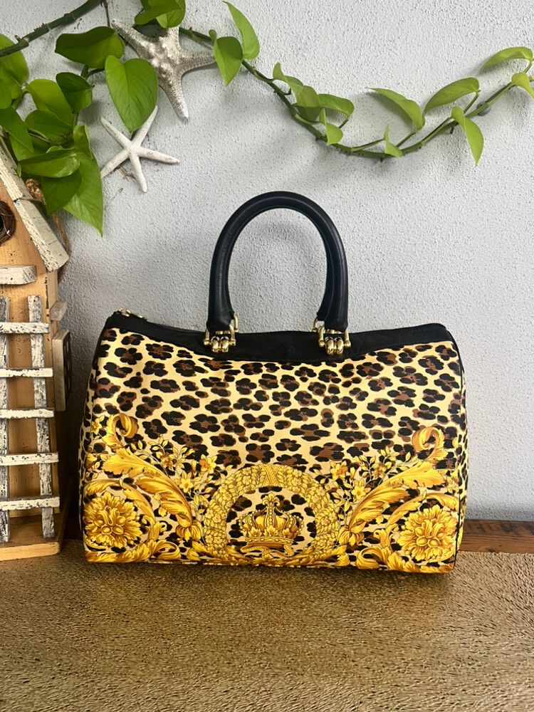 Vintage Gianni Versace Leopard Handbag