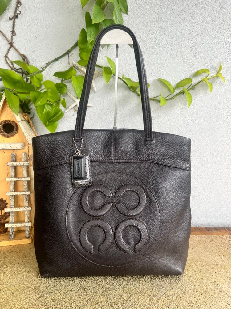 Coach Dark Brown Leather Tote Bag
