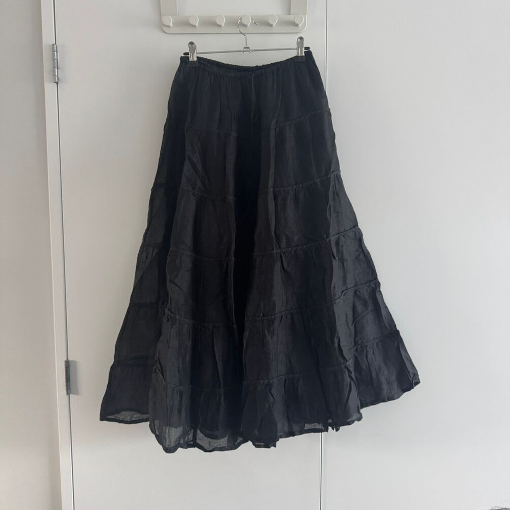 DISSH Black Tiered Maxi Skirt