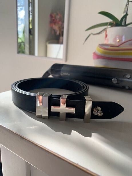 *DYLAN KAIN* Black Leather Belt