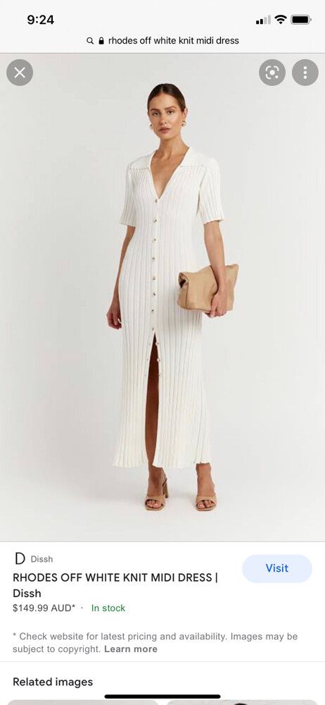 DISSH - Dissh Off White Rhodes Knit Dress M on Designer Wardrobe