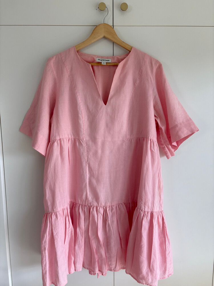 COUNTRY ROAD PINK LINEN DRESS