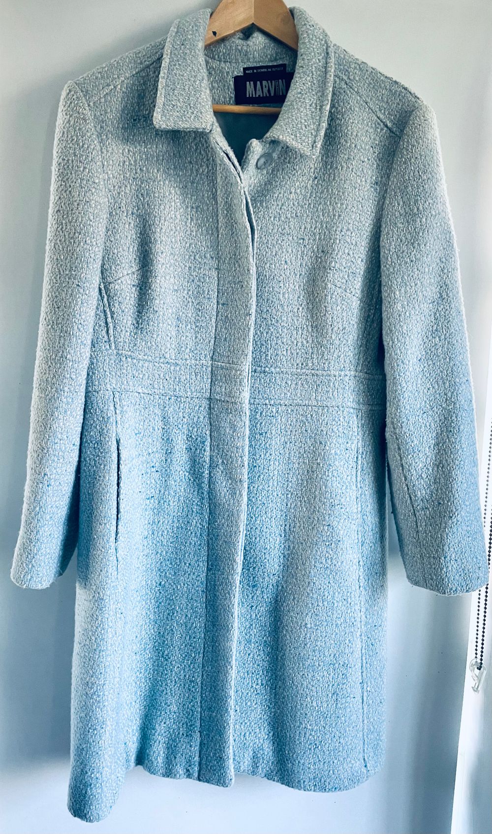 Marvin Blue Tweed Coat