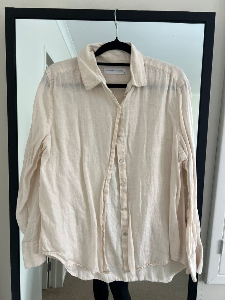 Blush Pink Linen Shirt