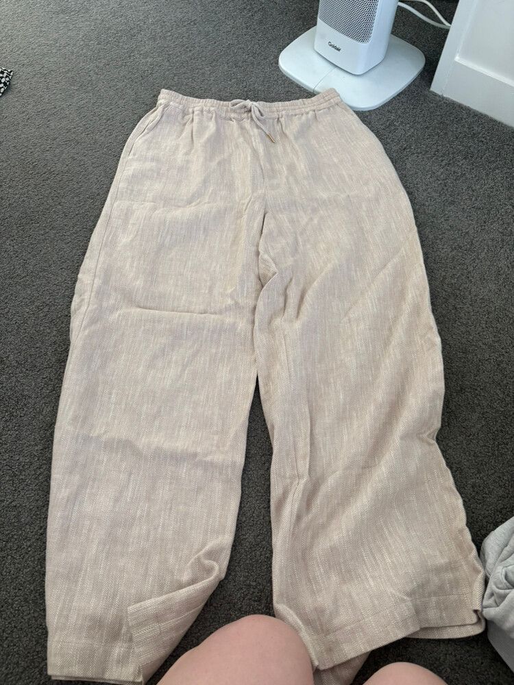 Cable Melbourne Beige Wide Leg Pants