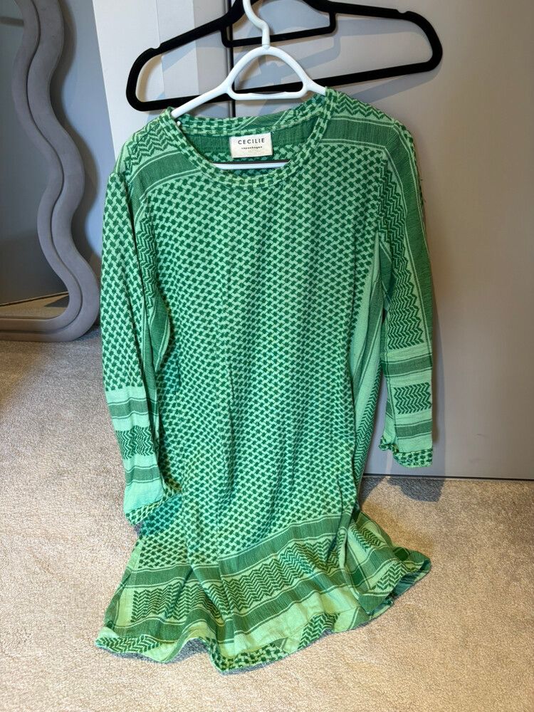 Cecilie Copenhagen - Cecilie Copenhagen Green Patterned Dress on Designer  Wardrobe