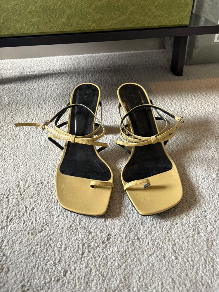 By Far Yellow Heeled Sandals