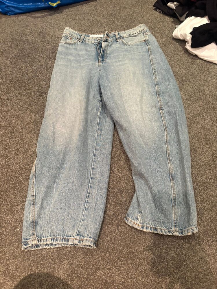 Zara Blue Wide Leg Jeans