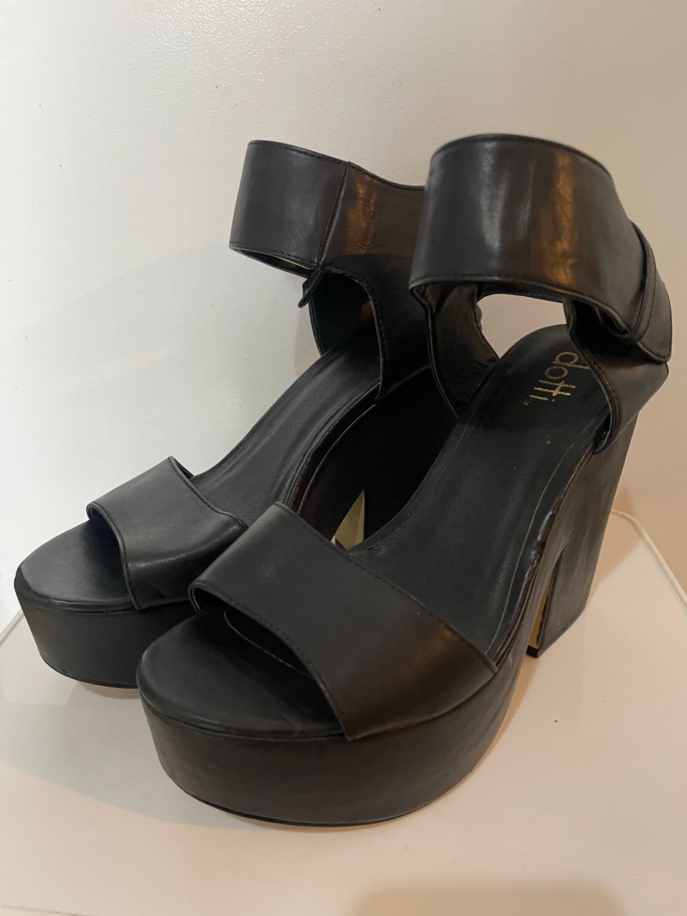 Dotti Black Platform Heels