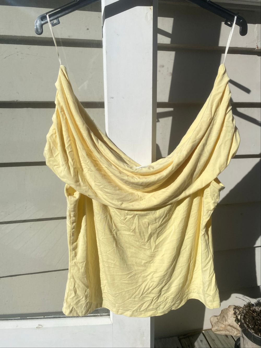 Anthropologie Yellow Cowl Neck Top