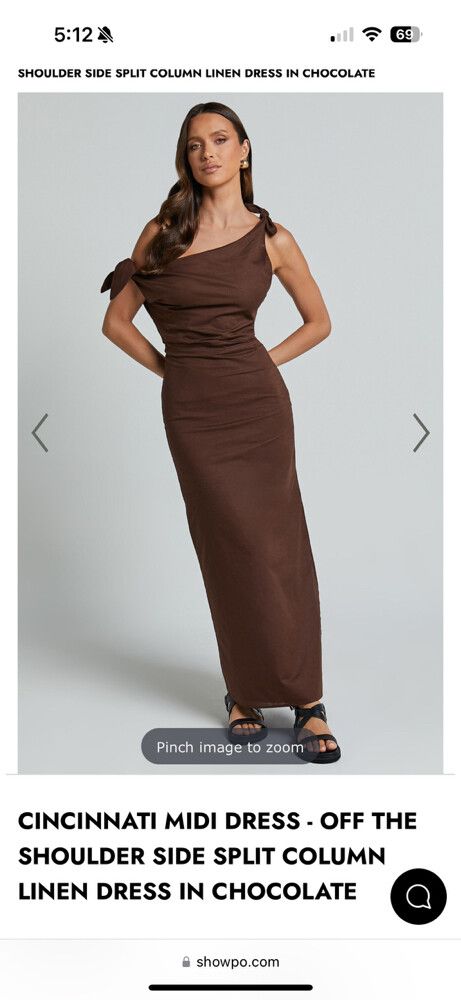 Showpo - SHOWPO CINCINNATI MIDI DRESS LINEN DRESS CHOCOLATE on Designer  Wardrobe
