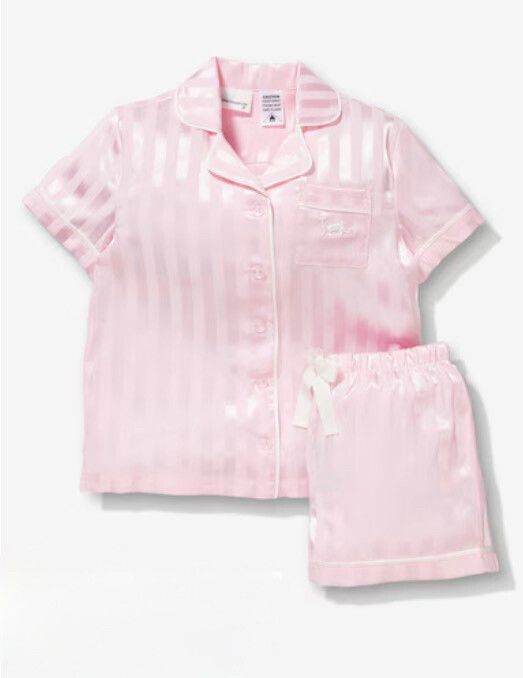 pink silk pjs