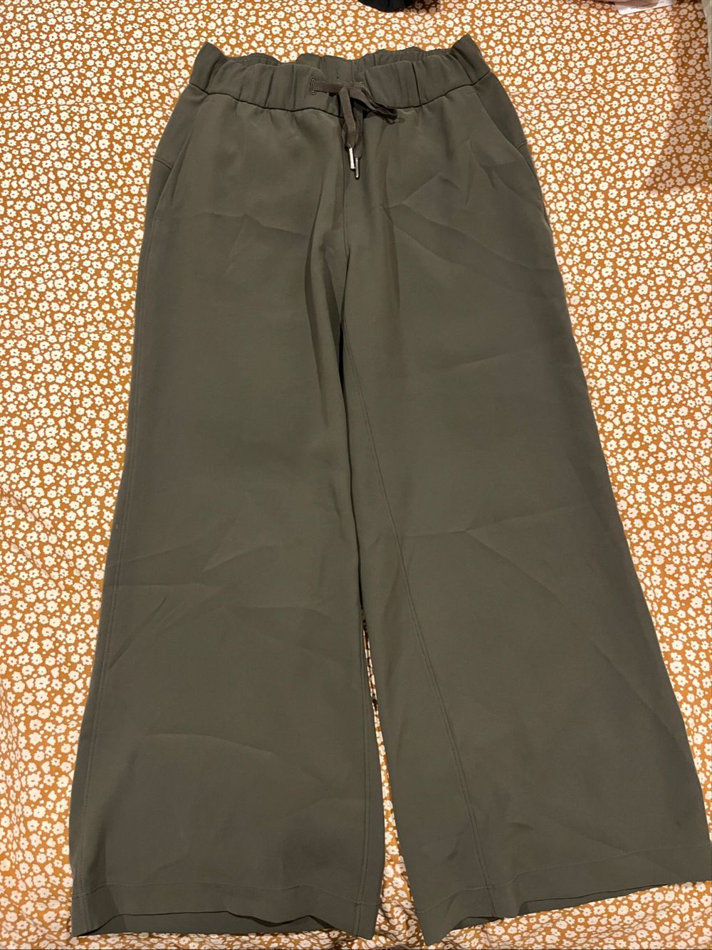 Lululemon Olive Green Wide Leg Pants