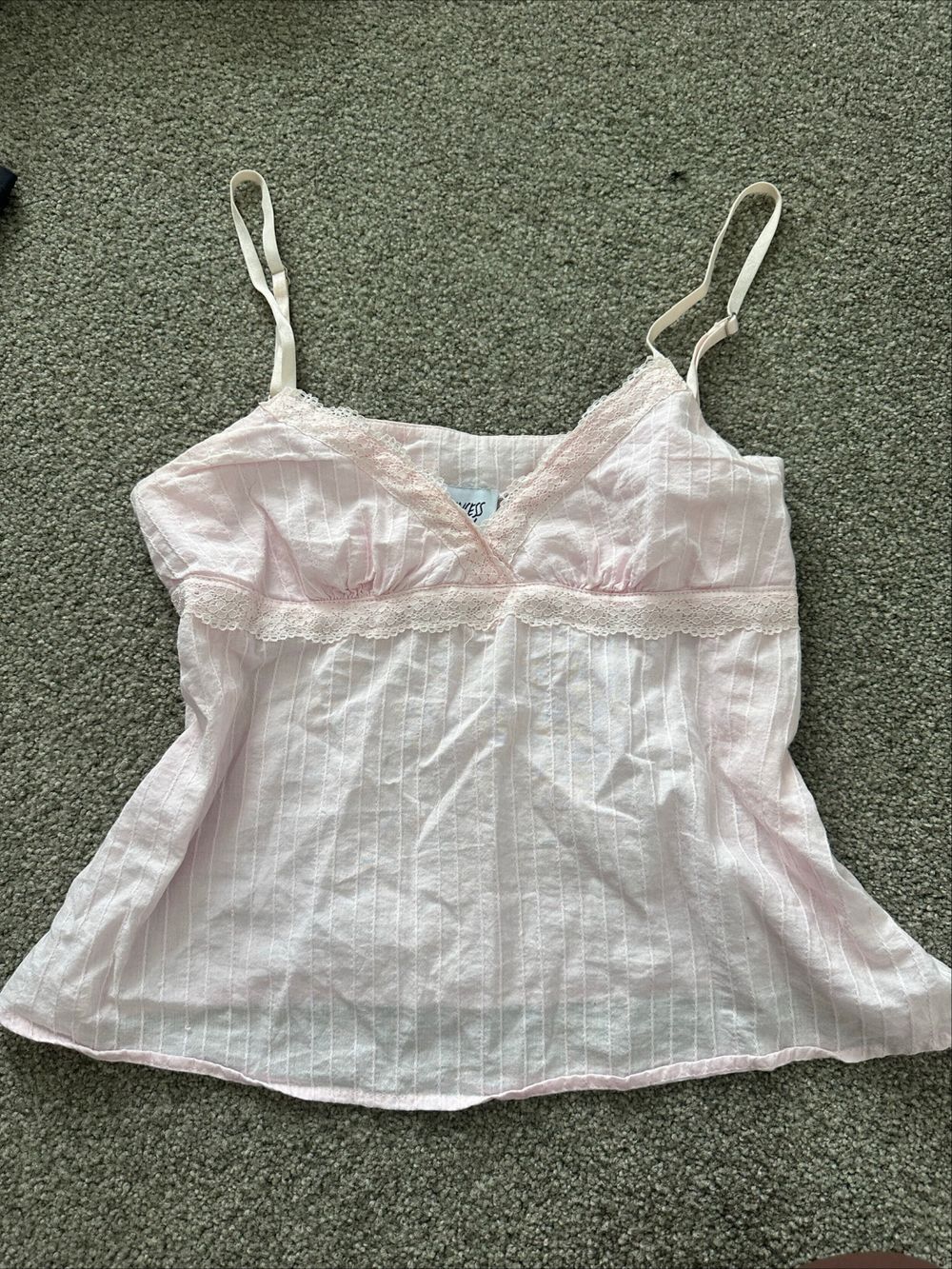 Princess Polly Pink Lace Trim Top