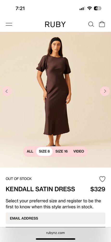 KENDALL SATIN DRESS