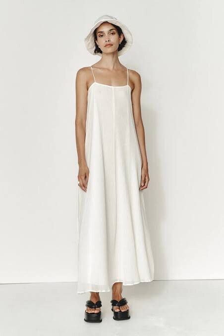 Marle - Marle White Linen Dress on Designer Wardrobe