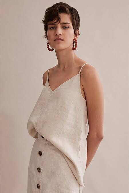country road linen singlet