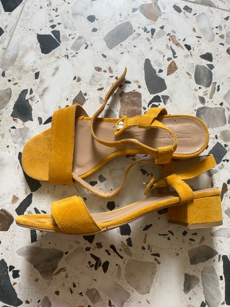 Yellow Suede Sandals