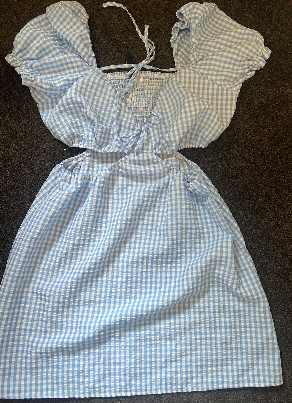 Blue White Checkered Dress