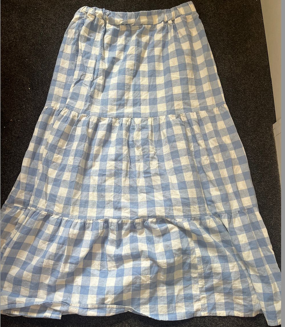 Atmos&Here Blue Gingham Skirt