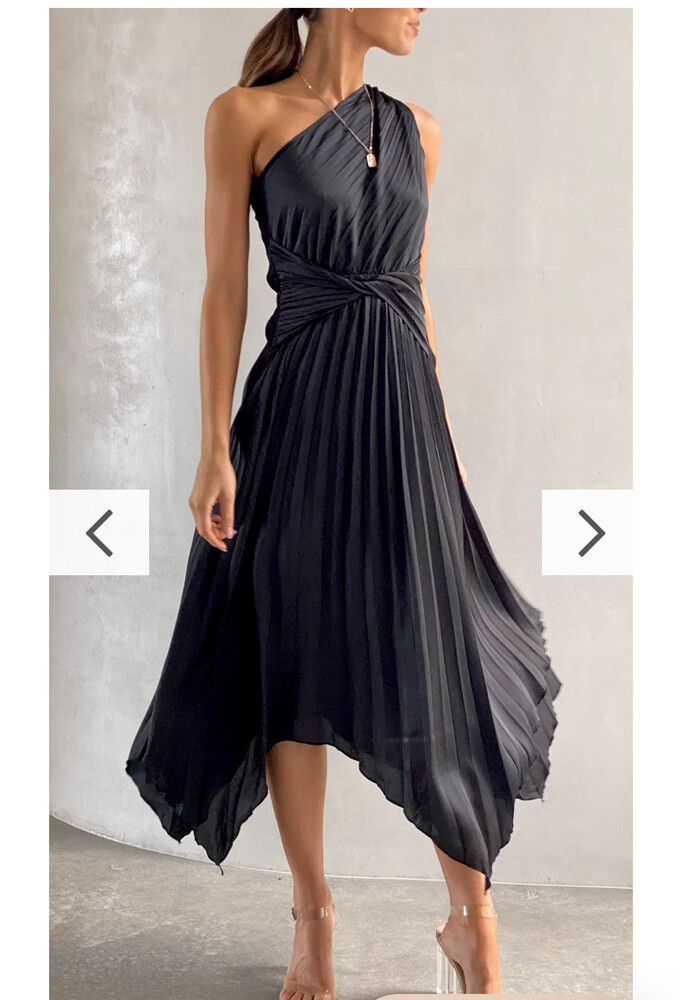 billy j cali one shoulder midi dress Cali One Shoulder Midi Dress - Oyster