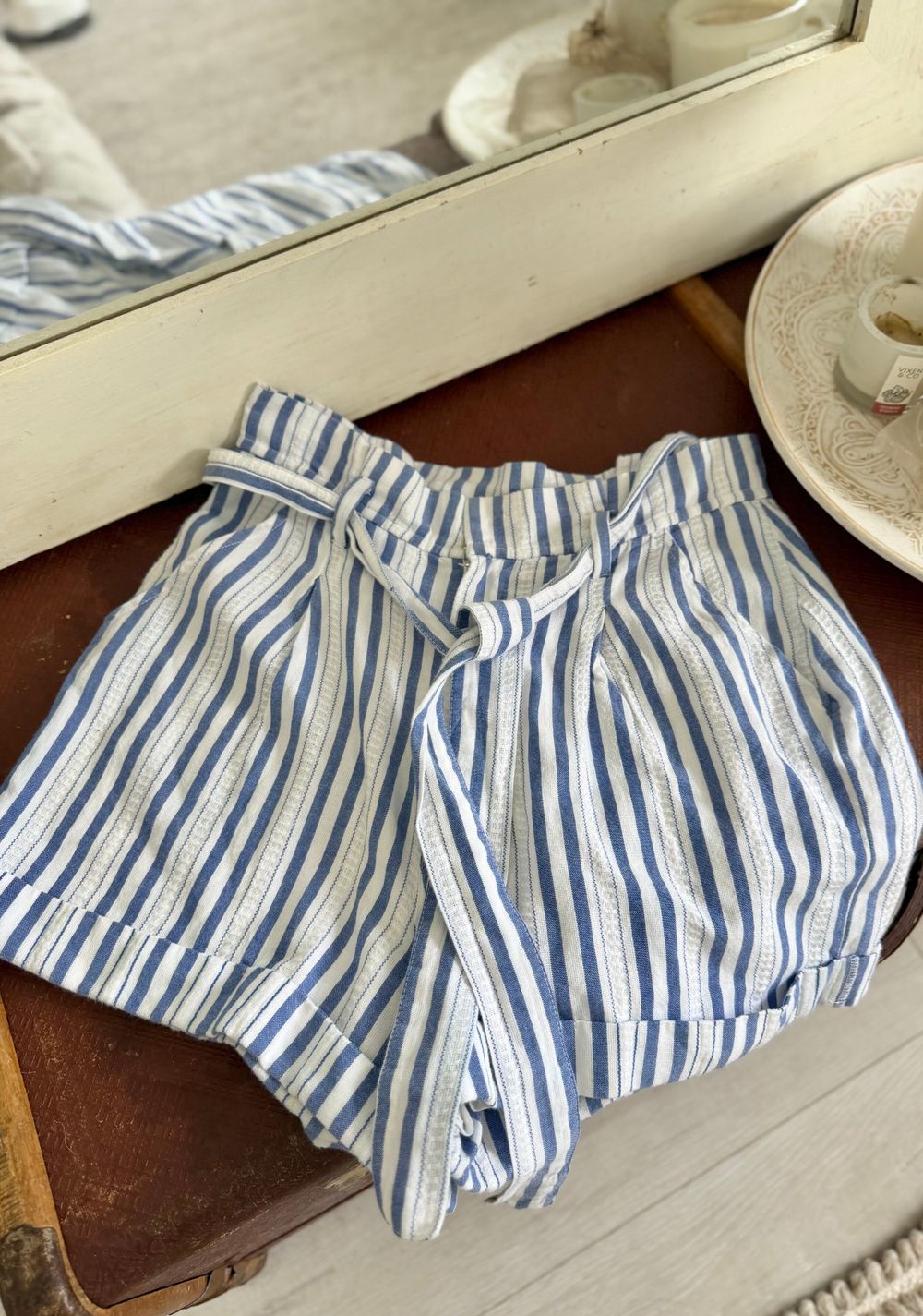 Seed Heritage Blue Striped Shorts