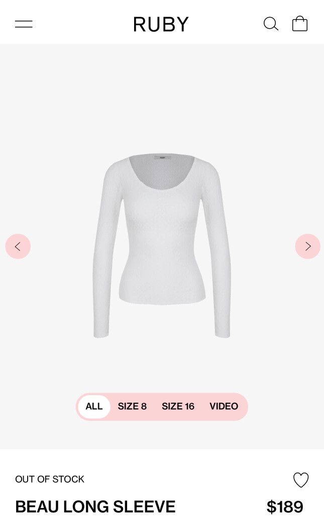 Ruby beau long sleeve