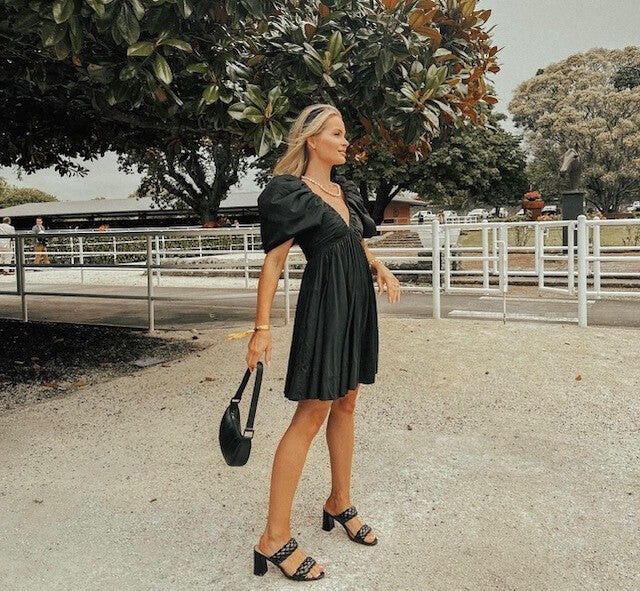 Aje Gabrielle Black Mini Dress