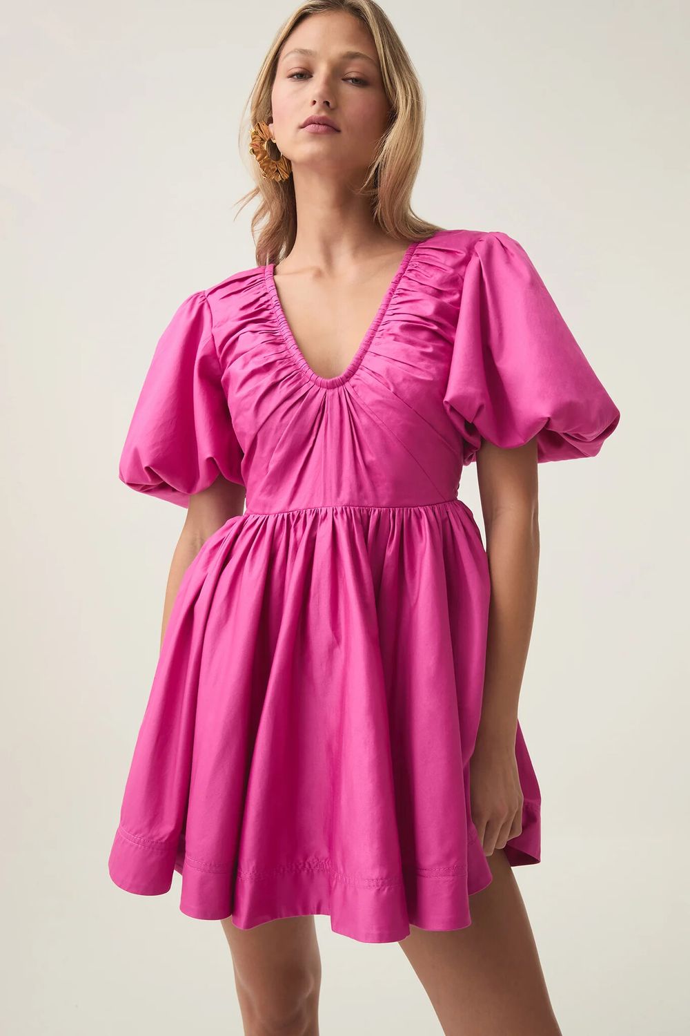 Aje Cresting Fuchsia Rose Pink Mini Dress Size 16