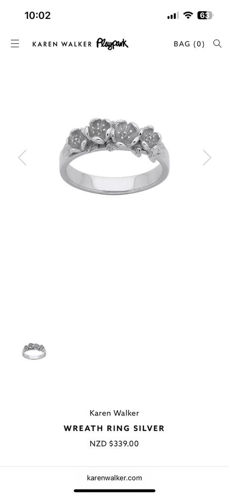 Karen Walker Silver Wreath Ring