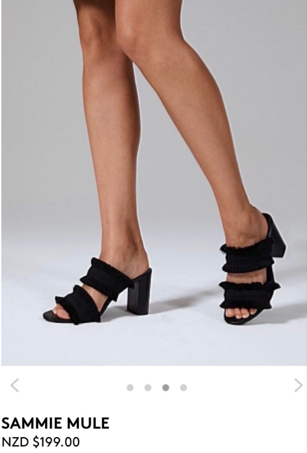 Country Road Black Sammie Mule - Size 39 - RRP $199