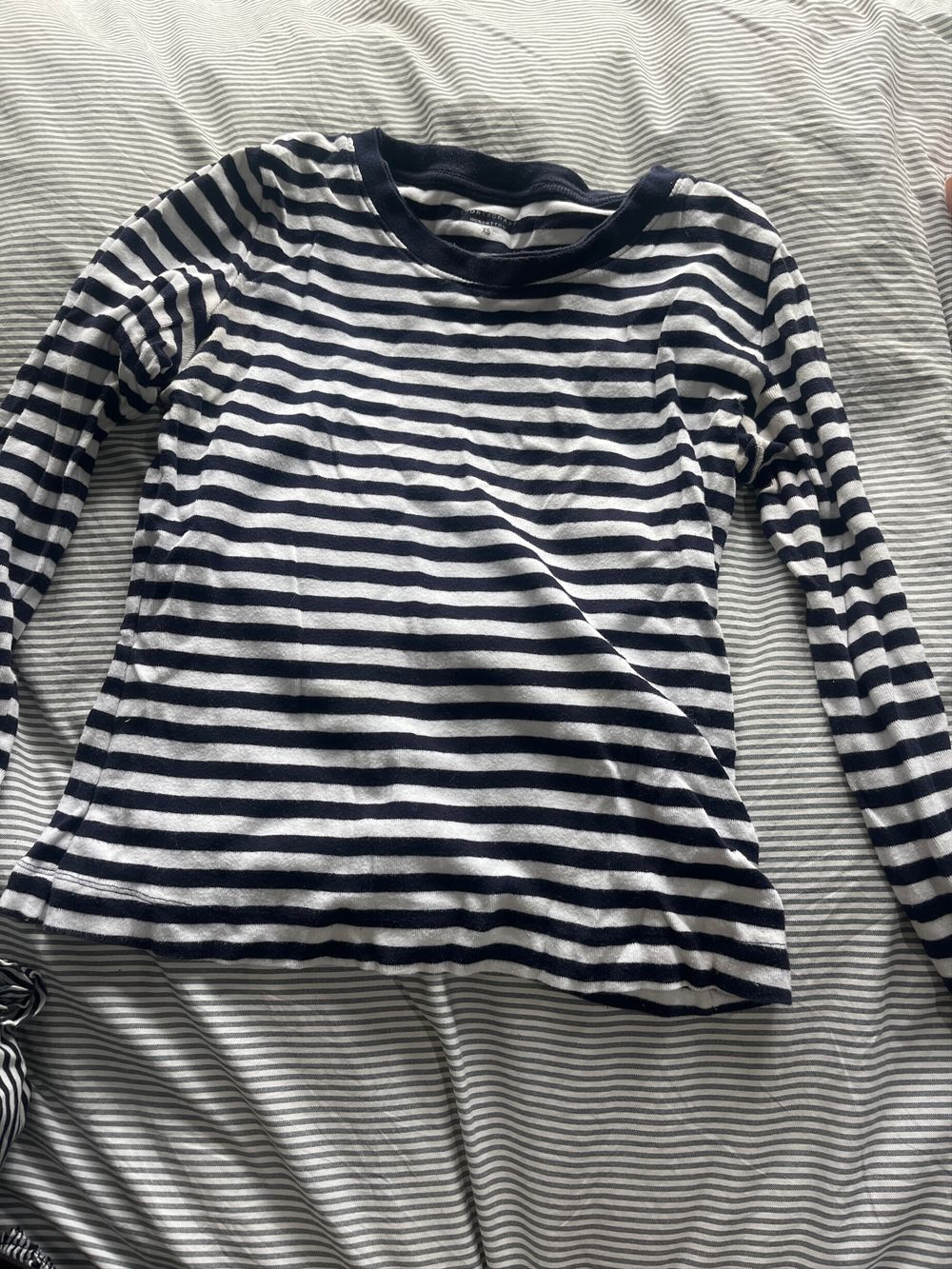 Sportscraft Navy and White Striped Top