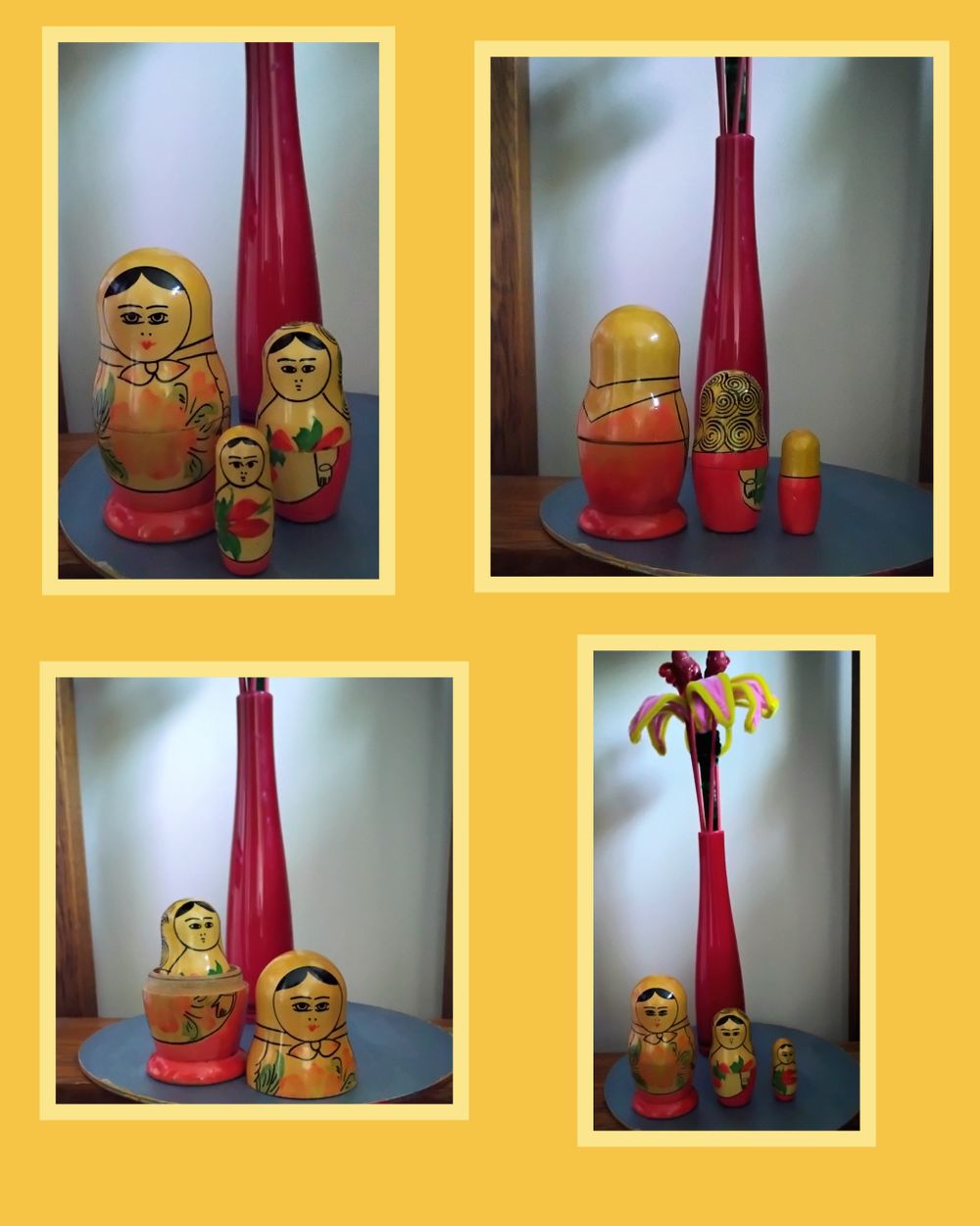 Russian  wooden dolls set of3