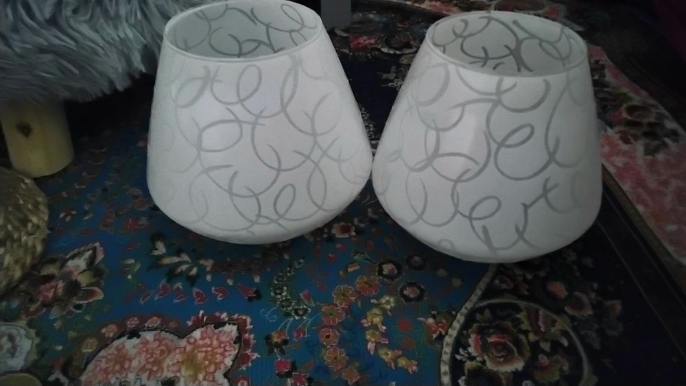 1970s vintage retro light shades set of 2