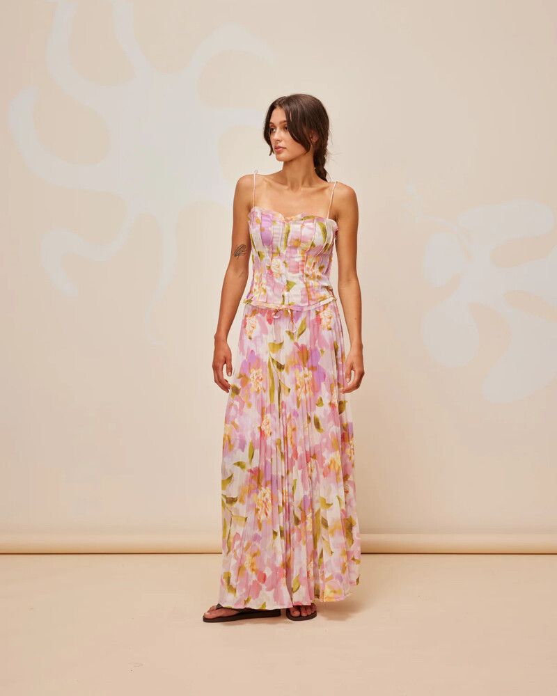 Morgan Pleat Bodice Ballet Floral