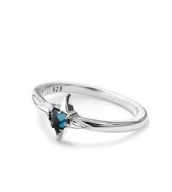 Liquid Star Ring - Sterling Silver & London Topaz
