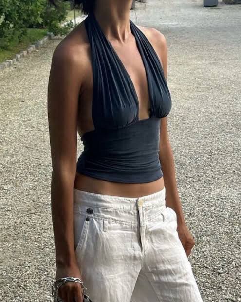 Paloma Wool No 1652/Mopit 黒のホルターネックビスチェ Paloma Wool No 1652/Mopit 黒のホルターネックビスチェ MOPIT