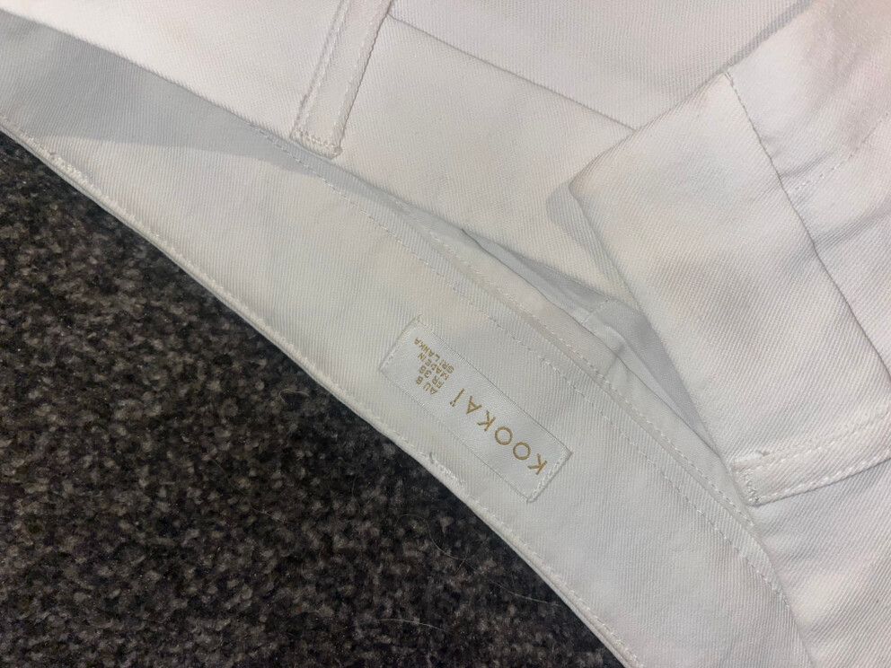 kookai ariel low rise white pant