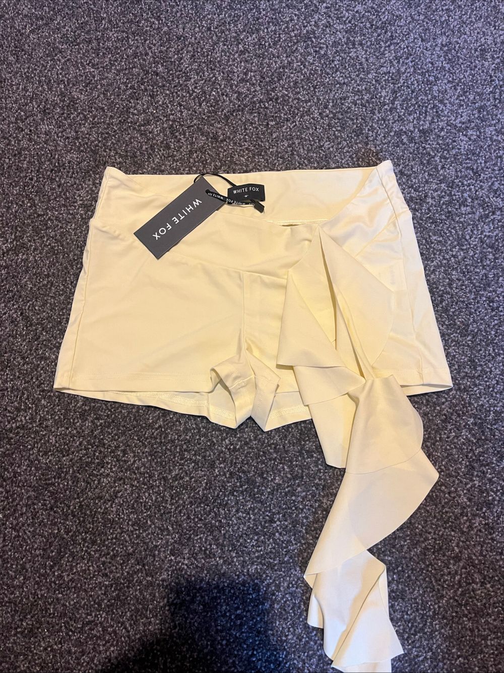 pale yellow festival shorts