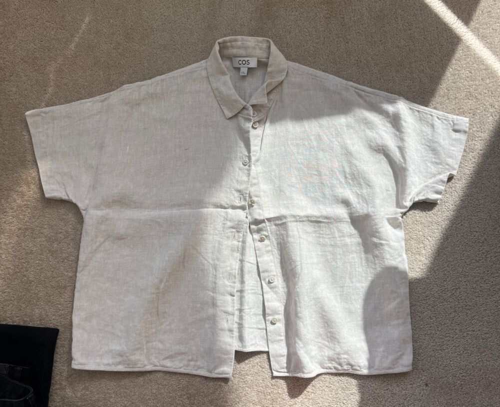 short sleeved linen top