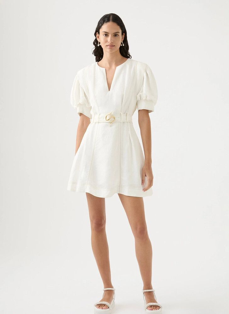 Aje White Beacon structured mini dress