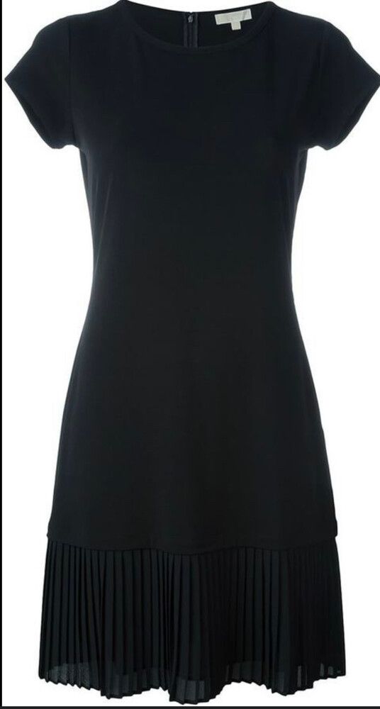michael kors pleated hem dress Michael Michael Kors Houndstooth Print Pleated Chiffon Hem Dress