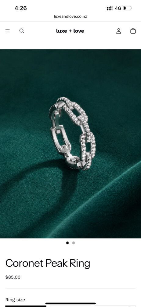 luxe + love chain ring